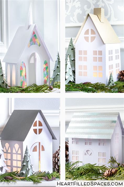 diy christmas village templates